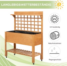 Outsunny podwyższona grządka stół do przesadzania stół do kwiatów stół ogrodniczy szklarnia balkon ogród