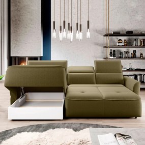 Narożnik MURILLO S Mini z elektryczną regulacją siedziska Lewostronny w tkaninie VOGUE 10 WERSAL