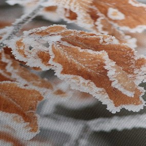 Obraz - Zamarznięte liście (170x50 cm)