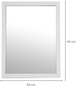 Lustro łazienkowe prostokątne Basic, 34 x 44 cm
