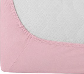 PrzytulneMieszkanie.pl Jersey prześcieradło różowe 90 x 200 cm