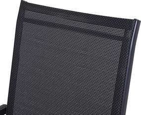 Outsunny krzesło składane z podłokietnikami zestaw 2-cz. krzesło kempingowe krzesło wędkarskie metalowe kolor czarny