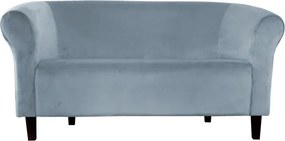 Sofa Milo tkanina Welur wygodna sofa tapicerowana do salonu i poczekalni : Kolor nogi - Venge, Kolor tkaniny - VELVET - BL06, Typ tkaniny - Velvet, Wysokość nogi - 15 cm