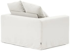 Biały lniany fotel Nora – Kave Home
