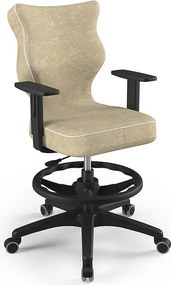 Obrotowe krzesło do biurka Duo Black rozmiar 6 (159-188 cm) z podnóżkiem