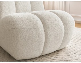 Biały fotel z materiału bouclé Janissaire – Bobochic Paris