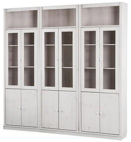 Biała witryna z litego drewna sosnowego 518x223 cm Anita – Støraa