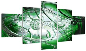 Zielony abstrakcyjny obraz (125x70 cm)