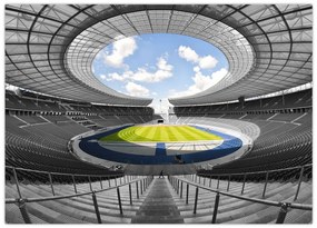 Obraz na szkle - stadion piłkarski (70x50 cm)