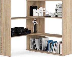 Regał AKORD TWIST Dąb Sonoma 173,6 cm kolor Dąb Sonoma mat 3 półki 173,6x30x109,3 cm