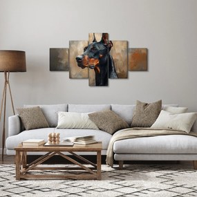 Obraz - Portret Dobrmana (125x70 cm)