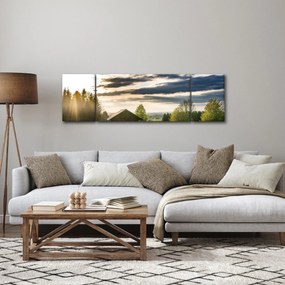 Obraz domku leśnego (170x50 cm)