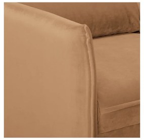 Brązowa aksamitna sofa 138 cm Juli – Ropez
