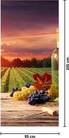 Fototapeta na drzwi - Winnica z winem (95x205cm)