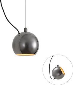 Designerska lampa wisząca ciemny chrom do systemu szynowego 1-fazowego - Slimline Sara