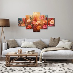 Obraz - Kwiaty łąkowe, malarstwo (125x70 cm)