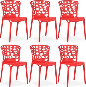 Krzesło ogrodowe 47x83x47 cm czerwone