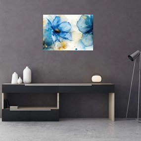 Obraz na szkle - Kwiatowy, malowany tuszem (70x50 cm)