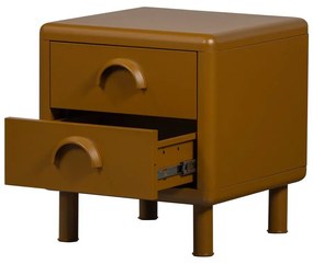 Metalowa szafka nocna w kolorze ochry Rune – WOOOD