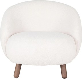 Kremowy fotel z podnóżkiem Savona – House Nordic