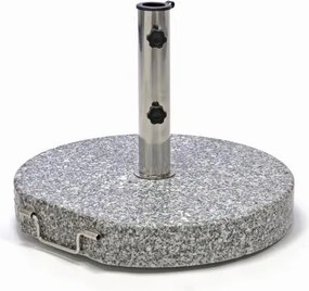 Podstawa z granitu i stali nierdzewnej okrągła z kółeczkami pod parasol 40 kg