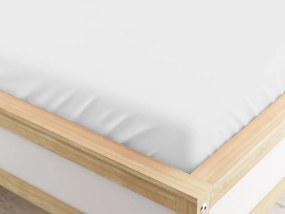 PrzytulneMieszkanie.pl Prześcieradło z mikrofibry z gumką białe 160 x 200 cm