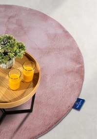 Dywan pluszowy Leon Villeroy &amp; Boch pudrowy róż 160 cm x 160 cm koło