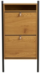 Uchylna szafka na buty w dekorze dębu w naturalnym kolorze 62x118x26 cm Barco – House Nordic