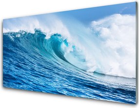 Panel Szklany Wzburzone Fale pod Niebem