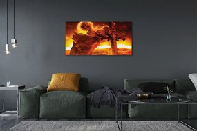 Duży obraz na płótnie Straszna Postać z Mieczem