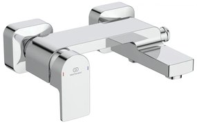 Wannowa bateria ścienna w kolorze srebra z połyskiem Edge – Ideal Standard