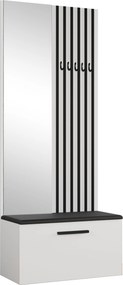 Masseno Garderoba MODULO 120,6/204/40 cm do Przedpokoju Nowoczesna Biała