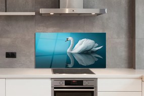 Panel szklany do Kuchni Majestatyczny Łabędź na Wodzie