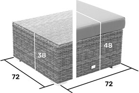 Zestaw rattanowy MALIBU dla 2 osób (cappuccino)
