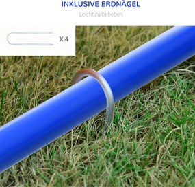 PawHut Zestaw Agility dla Psów 4 Łuki Niebieski Pomarańczowy z Torbą dla Początkujących 88x64x95cm | Aosom PL