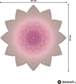 Naklejki na ścianę - Mandala brązowo - różowa