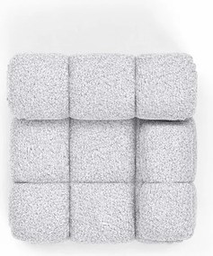 Moduł boczny do systemu modułowego, tkanina bukla Abriamo, Jasnoszary, Prawy, Selia