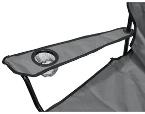 Cattara 13447 Składane krzesło kempingowe Bari, szary, 49 x 39 x 84 cm