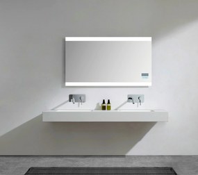 Podwójna umywalka ścienna BA8015 z odlewu mineralnego