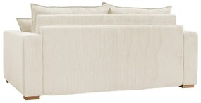 Kremowa sztruksowa rozkładana sofa 225 cm Augustin – Bobochic Paris