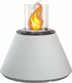 STROMBOLI Kominek bioetanolowy Pearl White, wolnostojący, do użytku wewnątrz i na zewnątrz, śr. 60 x wys. 56