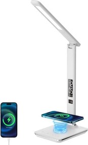 Brilagi- LED ściemniana lampa z bezprzewodowym ładowaniem REGINA LED/8,5W/230V biała