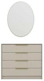 Komoda z lustrem Kale Beige