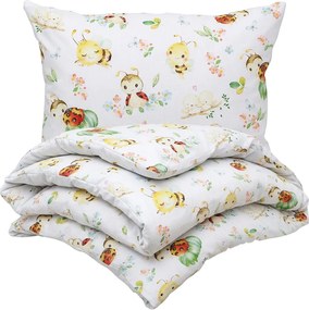 Bellatex Dziecięca pościel bawełniana Junior Biedronki, 140 x 200 cm, 70 x 90 cm, 140 x 200 cm, 70 x 90 cm
