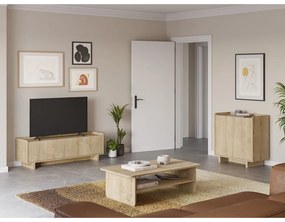 Szafka w dekorze dębu w naturalnym kolorze 80x80x40 cm Daira – Marckeric