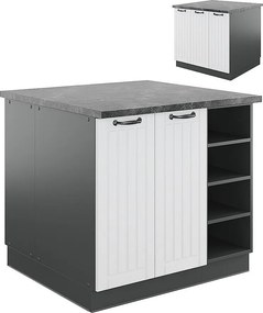 Wyspa kuchenna biały dworek/antracyt 90x60x82 fame-line
