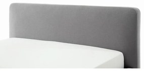 Szare tapicerowane łóżko dwuosobowe ze schowkiem i stelażem 140x200 cm Mattis – Meise Möbel