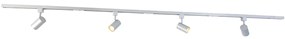 Nowoczesny system szynowy z 4 reflektorami srebrny 1-fazowy - Iconic Yade
