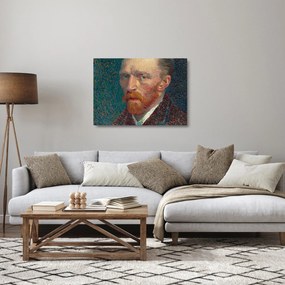 Obraz na szkle -  Vincent van Gogh, Self-Portrait, reprodukcje (70x50 cm)