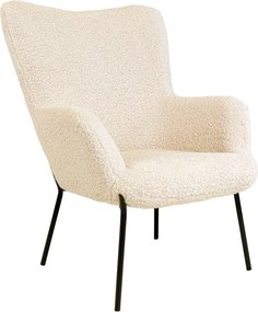 Kremowy fotel z imitacji futra Glasgow – Bonami Essentials